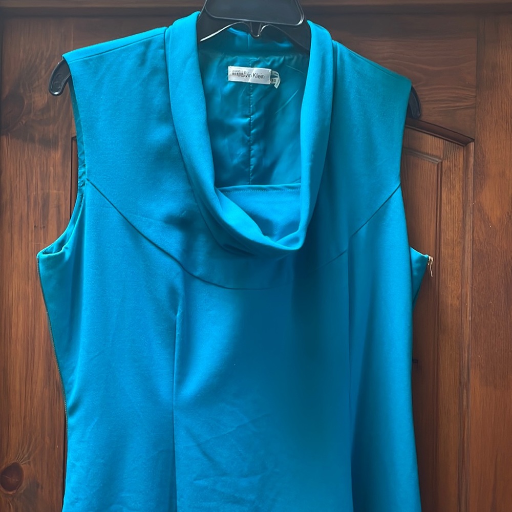 Calvin Klein Turquoise Size 12 Dress